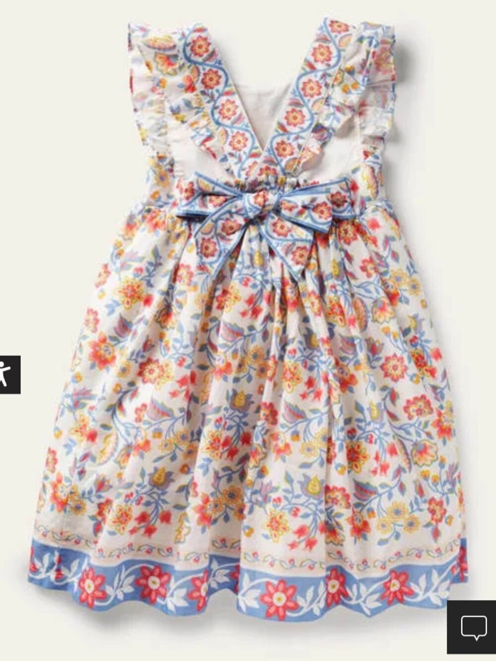 NWOT Mini Boden Bow Back Dress